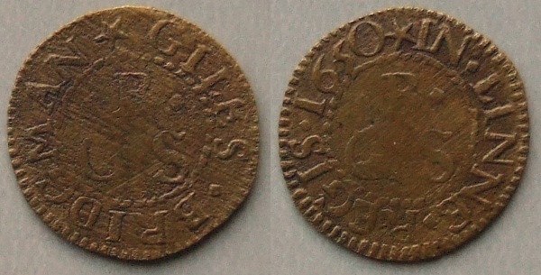 Lynn Regis, Giles Bridgman 1650 farthing